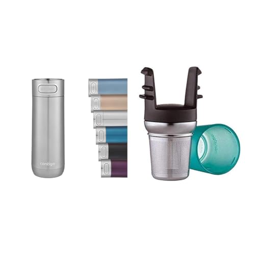 Contigo Luxe Autoseal Thermobecher, Edelstahl-Reisebecher & Teesieb Infuser für alle West Loop Thermobecher Contigo Luxe Autoseal Thermobecher, Edelstahl-Reisebecher & Teesieb Infuser für alle West Loop Thermobecher von Contigo