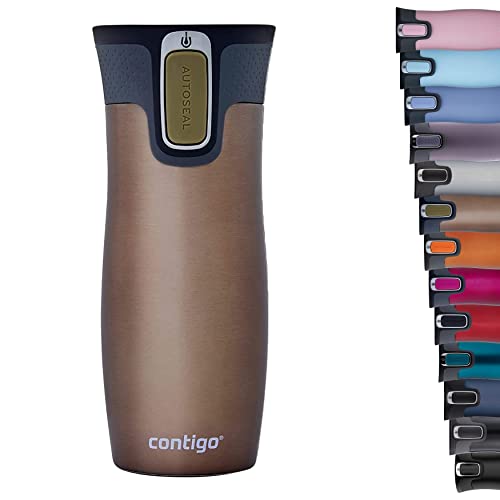 Contigo Thermobecher West Loop Autoseal, Edelstahl Isolierbecher, Reisebecher, Kaffebecher To Go, auslaufsicher, 100% dicht, hält bis zu 5h heiß/12h kalt, 470 ml, BPA frei, Latte Contigo Thermobecher West Loop Autoseal, Edelstahl Isolierbecher, Reisebecher, Kaffebecher To Go, auslaufsicher, 100% dicht, hält bis zu 5h heiß/12h kalt, 470 ml, BPA frei, Latte von Contigo