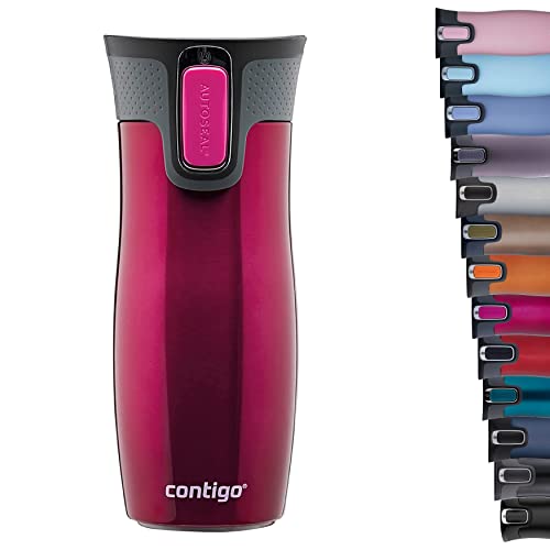 Contigo Thermobecher West Loop Autoseal, Edelstahl Isolierbecher, Reisebecher, Kaffebecher To Go, auslaufsicher, 100% dicht, hält bis zu 5h heiß/12h kalt, 470 ml, BPA frei, Raspberry Contigo Thermobecher West Loop Autoseal, Edelstahl Isolierbecher, Reisebecher, Kaffebecher To Go, auslaufsicher, 100% dicht, hält bis zu 5h heiß/12h kalt, 470 ml, BPA frei, Raspberry von Contigo
