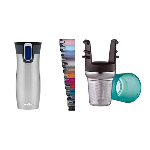 Contigo Thermobecher West Loop Autoseal, Edelstahl Isolierbecher & Teesieb Infuser für alle West Loop Thermobecher Contigo Thermobecher West Loop Autoseal, Edelstahl Isolierbecher & Teesieb Infuser für alle West Loop Thermobecher von Contigo
