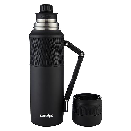 Contigo Thermoflasche Thermalock, Edelstahl Isolierbecher, Kaffebecher to go, auslaufsicher, spülmaschinenfester Deckel BPA-frei, mit Griff, 1200 ml, Matte Black Contigo Thermoflasche Thermalock, Edelstahl Isolierbecher, Kaffebecher to go, auslaufsicher, spülmaschinenfester Deckel BPA-frei, mit Griff, 1200 ml, Matte Black von Contigo