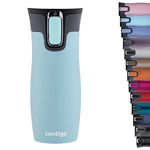 Contigo Unisex-Adult West Loop Autoseal Thermobecher, Edelstahl Isolierbecher, Kaffeebecher to Go, BPA frei, auslaufsicherer Reisebecher mit Easy-Clean-Deckel, hält bis zu 5h warm, 470 ml, Iced Aqua Contigo Unisex-Adult West Loop Autoseal Thermobecher, Edelstahl Isolierbecher, Kaffeebecher to Go, BPA frei, auslaufsicherer Reisebecher mit Easy-Clean-Deckel, hält bis zu 5h warm, 470 ml, Iced Aqua von Contigo