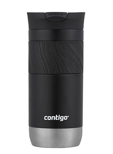 Contigo Byron Snapseal Thermobecher | Edelstahl Isolierbecher | Thermoflasche | auslafsicher | Kaffeebecher to Go mit BPA freiem Deckel | Licorice | 470 ml Contigo Byron Snapseal Thermobecher | Edelstahl Isolierbecher | Thermoflasche | auslafsicher | Kaffeebecher to Go mit BPA freiem Deckel | Licorice | 470 ml von Contigo