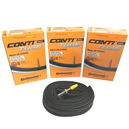 Continental Bike Inner Tubes Race 28 Innenschlauch-Packung, Schwarz, 700C von Continental