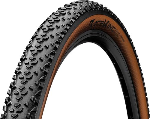 Continental Unisex – Erwachsene Race King Fahrradreifen, schwarz/Bernstein, 26x2.20 Zoll, 55-559 von Continental