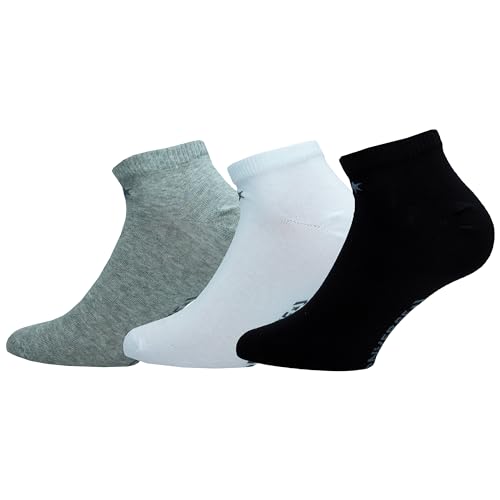 Converse 3 Paar Low Cut Socken - Knöchellang - Glatte Zehennaht - Baumwolle - Unisex (Mehrfarbig (Grau, Weiß, Schwarz), 39-42) von Converse