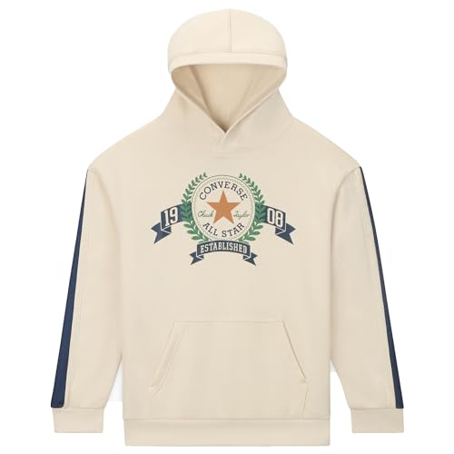 Converse Rec Club Jungen Sweatshirt mit Kapuze Weiß, Weiß, 13-15 Jahre von Converse