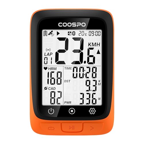 COOSPO BC107 Fahrradcomputer GPS Kabellos Drahtloser Fahrradtacho Kilometerzähler, Bluetooth5.0 ANT+ Rennrad Fahrrad Radcomputer 2.4 Zoll LCD mit Hintergrundbeleuchtung Kompatible mit Strava COOSPO BC107 Fahrradcomputer GPS Kabellos Drahtloser Fahrradtacho Kilometerzähler, Bluetooth5.0 ANT+ Rennrad Fahrrad Radcomputer 2.4 Zoll LCD mit Hintergrundbeleuchtung Kompatible mit Strava von CooSpo