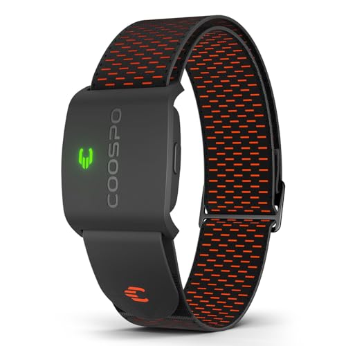 COOSPO HW9 Herzfrequenzmesser, Bluetooth ANT+ & Sensor LED & Smart HRM pulsuhren IP67 wasserdichte, pulsmesser Armband Kompatibel mit Polar Wahoo Garmin Zwift Elite HRV von CooSpo