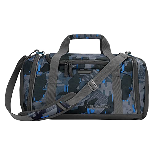 coocazoo Sporttasche „Blue Craft“, schwarz-blau, Hauptfach, Nasswäschefach, Seitentasche, Reflektoren, 20 Liter, ab der 3. Klasse von Coocazoo