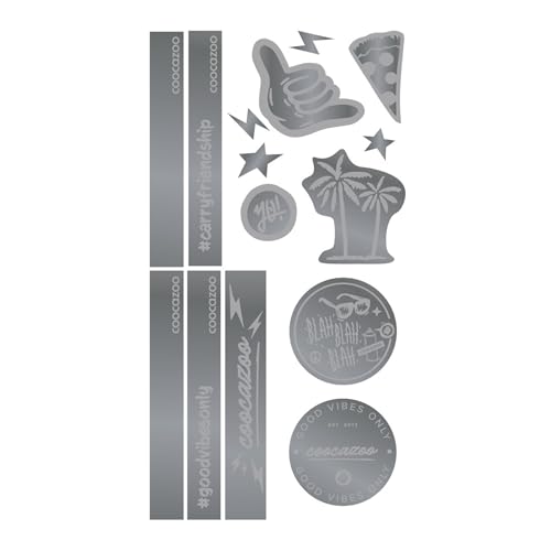 coocazoo Reflektierendes Sticker-Set Silver, trendig, Coole Motive, Sichtbarkeit im Straßenverkehr, wasserabweisend coocazoo Reflektierendes Sticker-Set Silver, trendig, Coole Motive, Sichtbarkeit im Straßenverkehr, wasserabweisend von Coocazoo