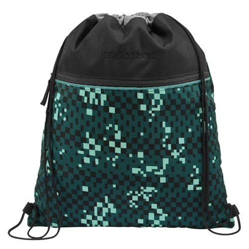 coocazoo Turnbeutel „Pixel Blox”, schwarz-grün, mit Reißverschlussfach und Kordelzug, reflektierende Elemente, Schlaufen zur Befestigung am Schulrucksack, 10 Liter, ab der 3. Klasse coocazoo Turnbeutel „Pixel Blox”, schwarz-grün, mit Reißverschlussfach und Kordelzug, reflektierende Elemente, Schlaufen zur Befestigung am Schulrucksack, 10 Liter, ab der 3. Klasse von Coocazoo