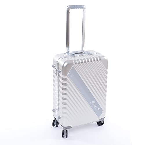 Cool-9 Aluminium-Reisekoffer Silber M, 59 Liter Volumen, mit TSA Zahlenschloß, 4 Leichtlaufdoppelrollen, Verzurrgurte auf jeder Seite, Teleskopgriff, edles Design aus Aluminium Cool-9 Aluminium-Reisekoffer Silber M, 59 Liter Volumen, mit TSA Zahlenschloß, 4 Leichtlaufdoppelrollen, Verzurrgurte auf jeder Seite, Teleskopgriff, edles Design aus Aluminium von Cool-9