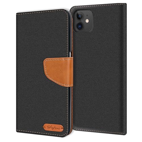 CoolGadget iPhone 11 Textil Booklet Case - Elegante Stoff Klapphülle mit PU-Leder, 2 Kartenfächern, 360° Rundumschutz CoolGadget iPhone 11 Textil Booklet Case - Elegante Stoff Klapphülle mit PU-Leder, 2 Kartenfächern, 360° Rundumschutz von CoolGadget
