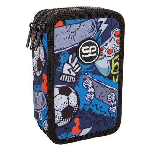 CoolPack XXL Federtasche Federmappe 3-Fach Schulstiftetui, dreifaches Federmäppchen, Federmäppchen für Mädchen, Jungen, Federmäppchen 44-teilig gefüllte Schüleretui 3-stöckig, Hobby CoolPack XXL Federtasche Federmappe 3-Fach Schulstiftetui, dreifaches Federmäppchen, Federmäppchen für Mädchen, Jungen, Federmäppchen 44-teilig gefüllte Schüleretui 3-stöckig, Hobby von CoolPack