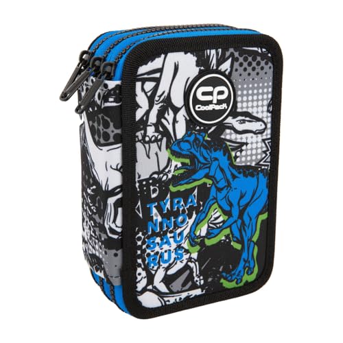 CoolPack XXL Federtasche Federmappe 3-Fach Schulstiftetui, dreifaches Federmäppchen, Federmäppchen für Mädchen, Jungen, Federmäppchen 44-teilig gefüllte Schüleretui 3-stöckig, T-REX, Dinosaurier CoolPack XXL Federtasche Federmappe 3-Fach Schulstiftetui, dreifaches Federmäppchen, Federmäppchen für Mädchen, Jungen, Federmäppchen 44-teilig gefüllte Schüleretui 3-stöckig, T-REX, Dinosaurier von CoolPack