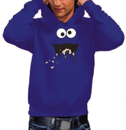 Coole-Fun-T-Shirts Cookie Monster Hoodie Sweatshirt mit Kapuze blau, GR.M Coole-Fun-T-Shirts Cookie Monster Hoodie Sweatshirt mit Kapuze blau, GR.M von Coole-Fun-T-Shirts