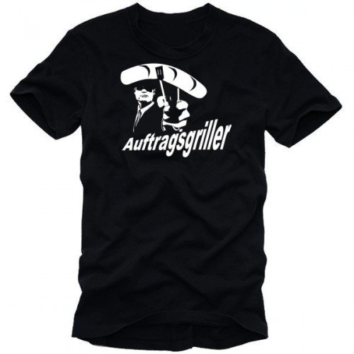 Coole-Fun-T-Shirts Grill T-Shirt - Auftragsgriller Griller - BBQ GRILLSPORT Shirt schwarz-Weiss Gr.XL von Coole-Fun-T-Shirts
