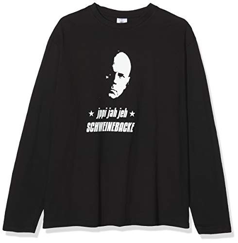Coole-Fun-T-Shirts Herren Bruce Willis JIPEE YAH JEEH Langarm T-Shirt SCHWEINEBACKE - T-Shirt schwarz, XL Coole-Fun-T-Shirts Herren Bruce Willis JIPEE YAH JEEH Langarm T-Shirt SCHWEINEBACKE - T-Shirt schwarz, XL von Coole-Fun-T-Shirts