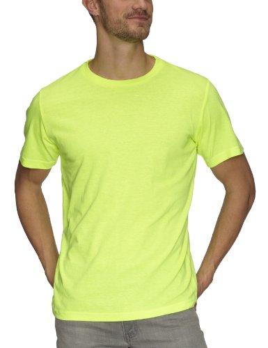 Coole-Fun-T-Shirts Herren NEON T-Shirt floureszierend Neongelb, L von Coole-Fun-T-Shirts
