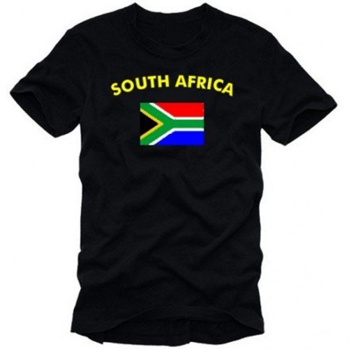 Coole-Fun-T-Shirts Herren T-Shirt SÜDAFRIKA - Southafrica fußball, schwarz Gr.XL von Coole-Fun-T-Shirts