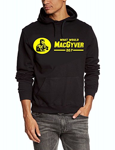 Coole-Fun-T-Shirts MACGYVER + Hoodie + schwarz/gelb GR.XL Coole-Fun-T-Shirts MACGYVER + Hoodie + schwarz/gelb GR.XL von Coole-Fun-T-Shirts