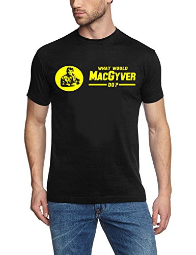 Coole-Fun-T-Shirts MACGYVER T-Shirt S M L XL XXL XXXL (SCHWARZ, 3XL) von Coole-Fun-T-Shirts
