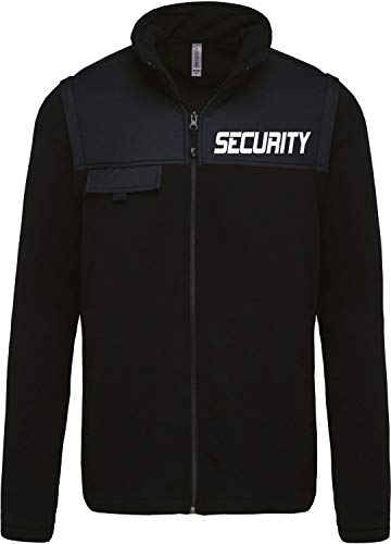 Coole-Fun-T-Shirts Security - Fleecejacke - reflektierende Folie schwarz Gr.L von Coole-Fun-T-Shirts
