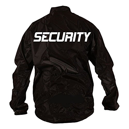 Coole-Fun-T-Shirts Security - Regenjacke - reflektierende Folie schwarz Gr.XL von Coole-Fun-T-Shirts