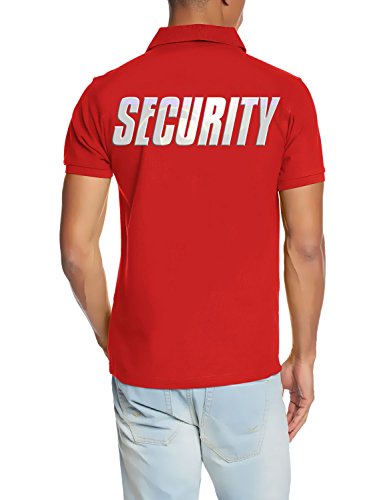 Security - Poloshirt - reflektierende Folie Druck vo+hi ! rot Gr.XXL Security - Poloshirt - reflektierende Folie Druck vo+hi ! rot Gr.XXL von Coole-Fun-T-Shirts