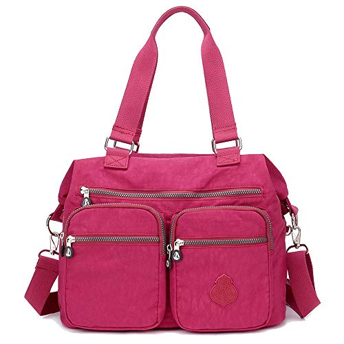 Coolives Damen Casual Handtasche mit Schultergurt Schultertasche Umhängetasche Crossbody Messenger Bag für Frauen Fuchsie EINWEG Coolives Damen Casual Handtasche mit Schultergurt Schultertasche Umhängetasche Crossbody Messenger Bag für Frauen Fuchsie EINWEG von Coolives