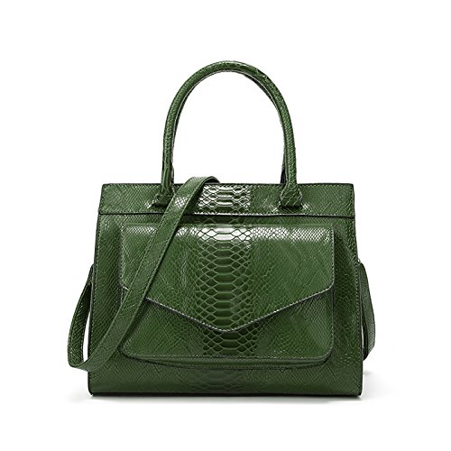 Coolives Damen Henkeltasche mit Schulterriemen aus PU-Lackleder Schlange Textur Schultertasche Umhängetasche Quadrat Handtasche für Frauen Grün EINWEG Coolives Damen Henkeltasche mit Schulterriemen aus PU-Lackleder Schlange Textur Schultertasche Umhängetasche Quadrat Handtasche für Frauen Grün EINWEG von Coolives