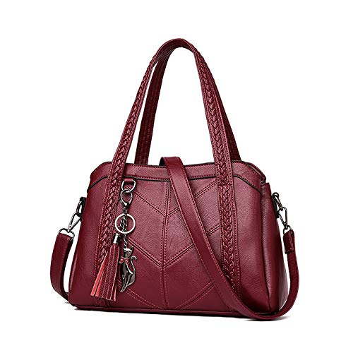 Coolives Damen Hobo Schultertasche Tasche mit Schultergurt Umhängetasche Handtasche aus PU-Leder Weinrot EINWEG Coolives Damen Hobo Schultertasche Tasche mit Schultergurt Umhängetasche Handtasche aus PU-Leder Weinrot EINWEG von Coolives
