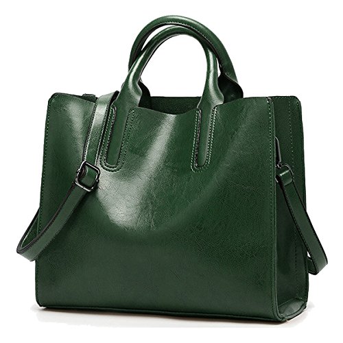 Coolives Damen Shopper Tasche aus PU-Leder mit Schulterriemen Schultertasche Umhängetasche Quadrat Handtasche für Frauen Grün EINWEG Coolives Damen Shopper Tasche aus PU-Leder mit Schulterriemen Schultertasche Umhängetasche Quadrat Handtasche für Frauen Grün EINWEG von Coolives