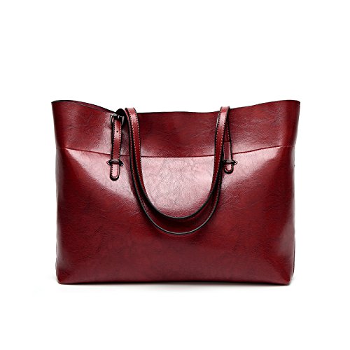 Coolives Damen Shopper Taschen Tote Handtaschen Horizontal Schultertasche Weinrot EINWEG Coolives Damen Shopper Taschen Tote Handtaschen Horizontal Schultertasche Weinrot EINWEG von Coolives