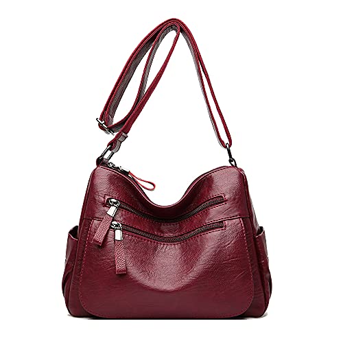 Coolives Damen Umhängetasche Handtasche aus PU-Leder Mode Tasche Schultertasche Leichte Taschen Schultergurttasche für Frauen Mutter Elegante Damentasche Damenhandtasche Weinrot EINWEG Coolives Damen Umhängetasche Handtasche aus PU-Leder Mode Tasche Schultertasche Leichte Taschen Schultergurttasche für Frauen Mutter Elegante Damentasche Damenhandtasche Weinrot EINWEG von Coolives