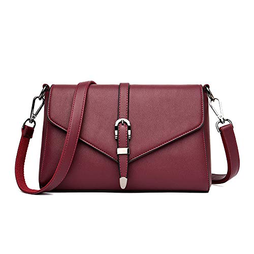 Coolives Damen Umhängetasche aus PU-Leder Kleine Schultertasche Elegant Handtasche Tasche für Dame Weinrot EINWEG Coolives Damen Umhängetasche aus PU-Leder Kleine Schultertasche Elegant Handtasche Tasche für Dame Weinrot EINWEG von Coolives