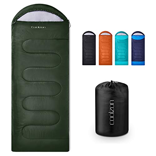 Coolzon Schlafsack Outdoor für Camping 3-4 Jahreszeiten, Erwachsene Deckenschlafsack Kleines Packmaß Ultraleicht Tragetasche, Weich Dick und Warm für Outdoor Camping, Reise, Wandern, Grün Coolzon Schlafsack Outdoor für Camping 3-4 Jahreszeiten, Erwachsene Deckenschlafsack Kleines Packmaß Ultraleicht Tragetasche, Weich Dick und Warm für Outdoor Camping, Reise, Wandern, Grün von Coolzon