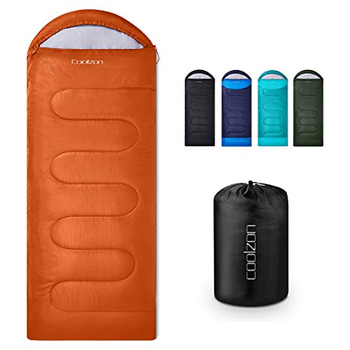 Coolzon Schlafsack Outdoor für Camping 3-4 Jahreszeiten, Erwachsene Deckenschlafsack Kleines Packmaß Ultraleicht Tragetasche, Weich Dick und Warm für Outdoor Camping, Reise, Wandern, Orange Coolzon Schlafsack Outdoor für Camping 3-4 Jahreszeiten, Erwachsene Deckenschlafsack Kleines Packmaß Ultraleicht Tragetasche, Weich Dick und Warm für Outdoor Camping, Reise, Wandern, Orange von Coolzon