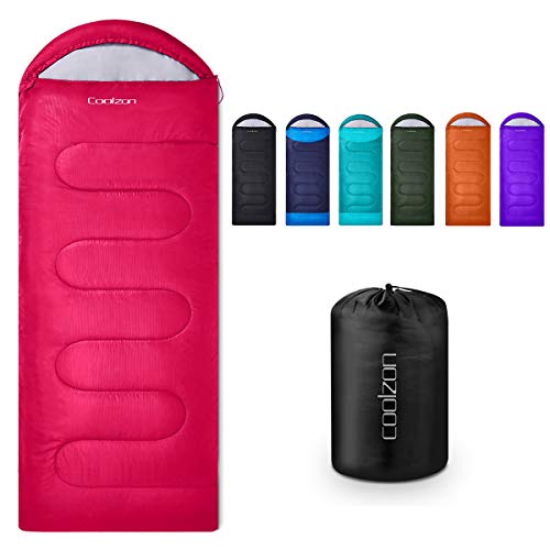 Coolzon Schlafsack Outdoor für Camping 3-4 Jahreszeiten, Erwachsene Deckenschlafsack Kleines Packmaß Ultraleicht Tragetasche, Weich Dick und Warm für Outdoor Camping, Reise, Wandern, Rot Coolzon Schlafsack Outdoor für Camping 3-4 Jahreszeiten, Erwachsene Deckenschlafsack Kleines Packmaß Ultraleicht Tragetasche, Weich Dick und Warm für Outdoor Camping, Reise, Wandern, Rot von Coolzon