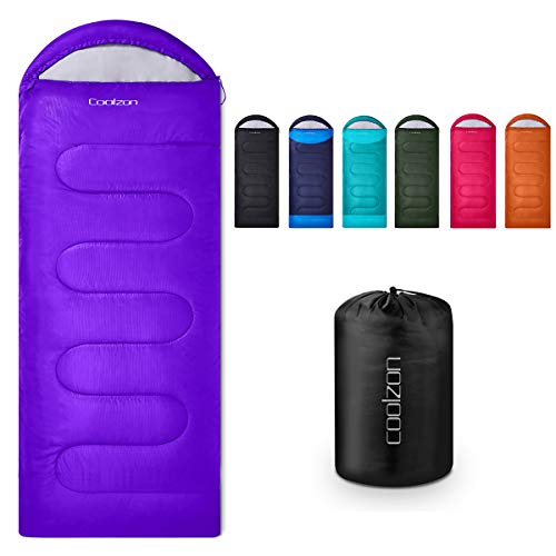 Coolzon Schlafsack Outdoor für Camping 3-4 Jahreszeiten, Erwachsene Deckenschlafsack Kleines Packmaß Ultraleicht Tragetasche, Weich Dick und Warm für Outdoor Camping, Reise, Wandern, Violett Coolzon Schlafsack Outdoor für Camping 3-4 Jahreszeiten, Erwachsene Deckenschlafsack Kleines Packmaß Ultraleicht Tragetasche, Weich Dick und Warm für Outdoor Camping, Reise, Wandern, Violett von Coolzon