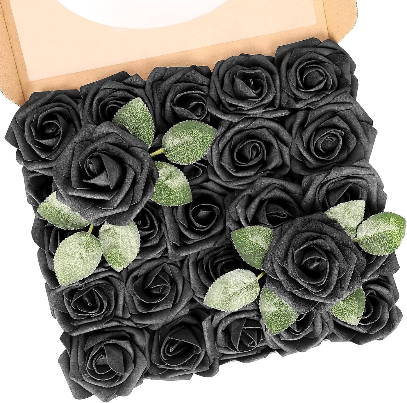 Kunstblume Künstliche Blumen Rosen, 25 Stück Deko Blumen Fake Rosen, Coonoor, DIY Hochzeit Blumensträuße Braut Zuhause Dekoration von Coonoor