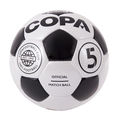 Copa Fußball Retroball Match 70er Jahre weiß-schwarz weiß-schwarz, Größe 5 Copa Fußball Retroball Match 70er Jahre weiß-schwarz weiß-schwarz, Größe 5 von COPA
