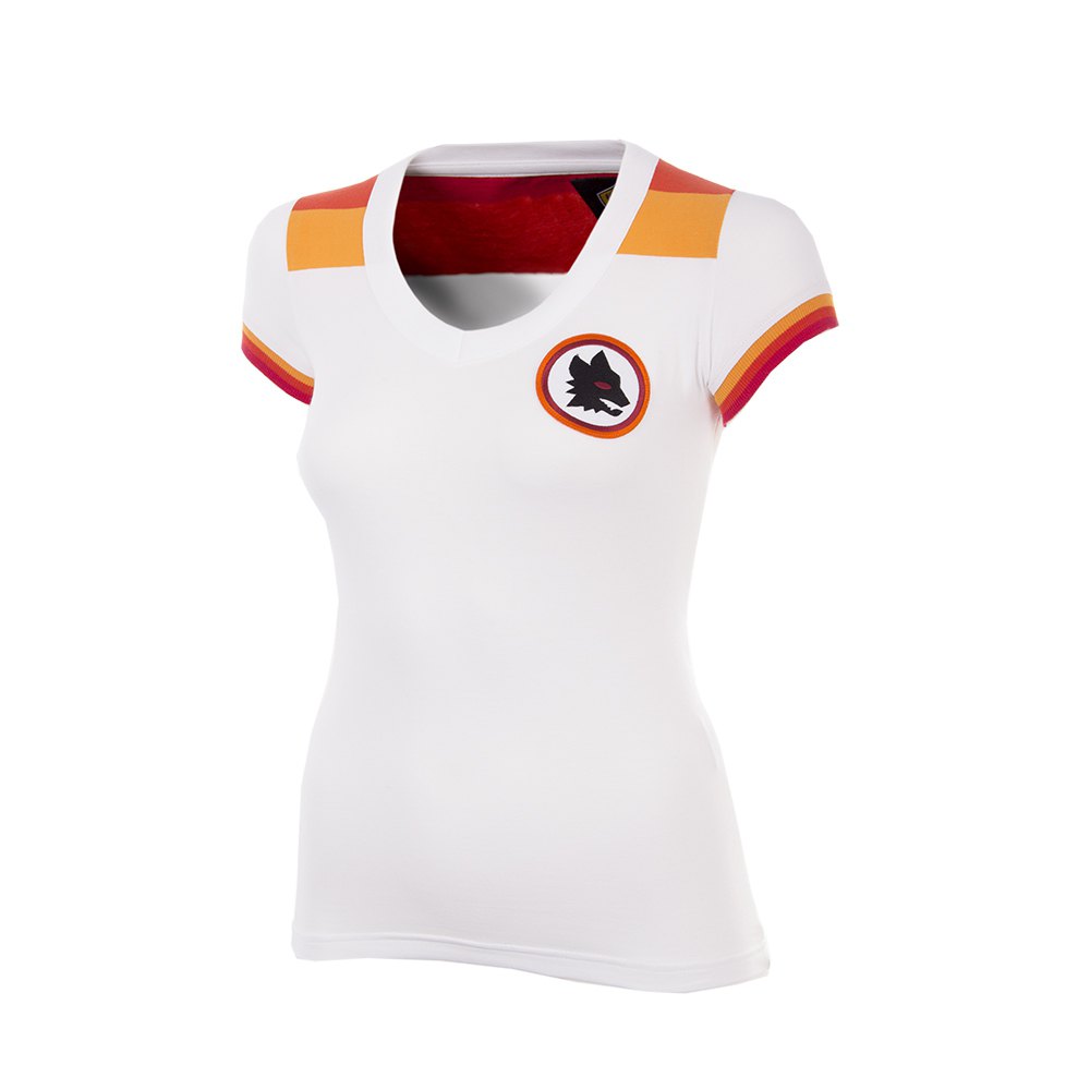 Copa As Roma 1978-79 Away Retro Short Sleeve T-shirt Weiß M Frau von Copa