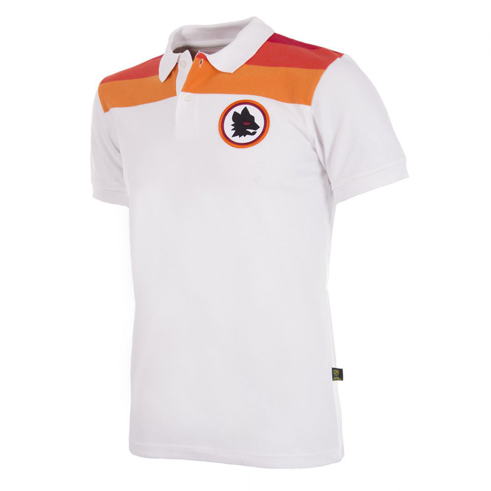 Copa As Roma Away Short Sleeve Polo Weiß XS Mann von Copa