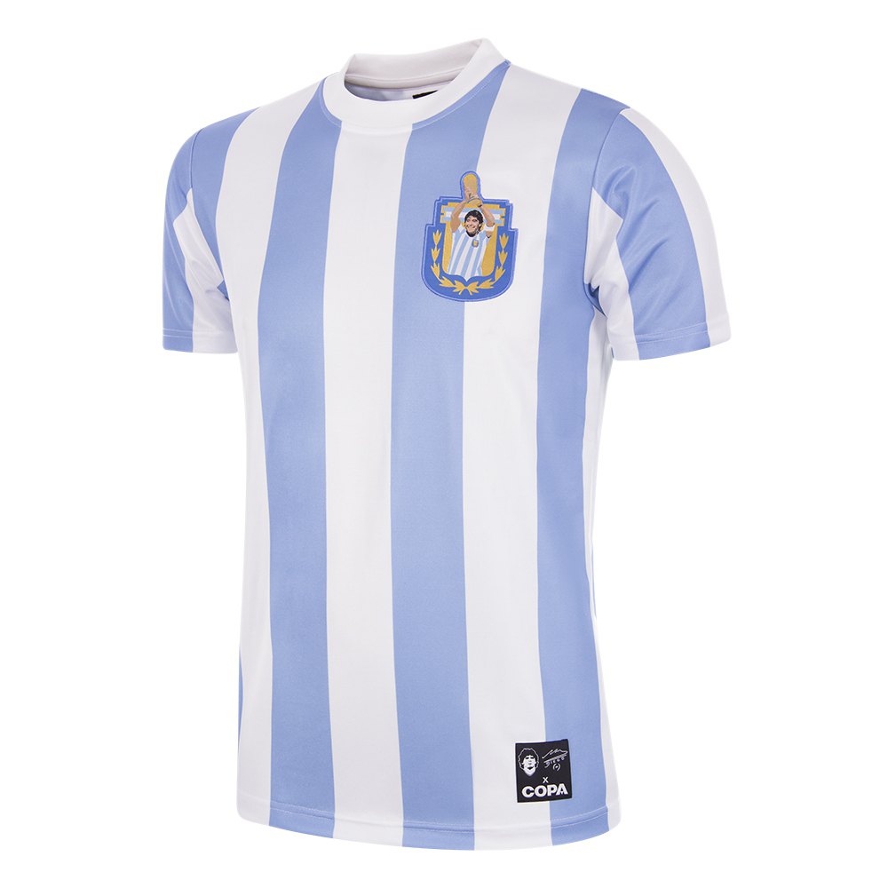 Copa Maradona X Argentina 1986 Retro Short Sleeve T-shirt Weiß,Blau L Mann von Copa