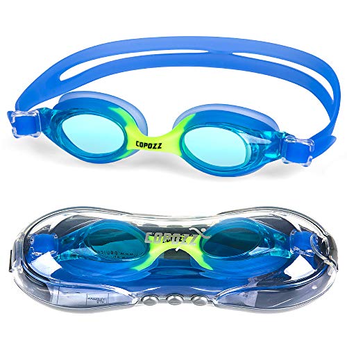 COPOZZ Kinder Schwimmbrille, Anti-Beschlag- und Anti-UV-Gläser, Orbit-Proof Dichtungen, für Kinder von 3-11 Jahren von COPOZZ