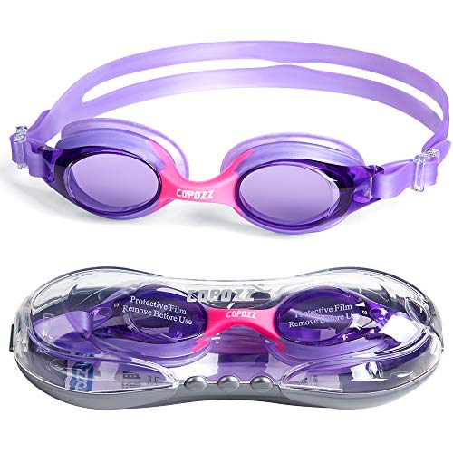 COPOZZ Kinder Schwimmbrille, Anti-Beschlag- und Anti-UV-Gläser, Orbit-Proof Dichtungen, für Kinder von 3-11 Jahren von COPOZZ