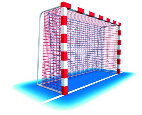 CORDAMANIA Handball/Hallenfußball Fußballtornetz, weiß, 3,00x2, 00x1,00 von CORDAMANIA