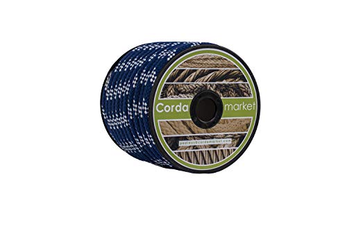Cordamarket Cord Skota Nylon 10 mm Platinium Line blau/weiß 25 m von Cordamarket